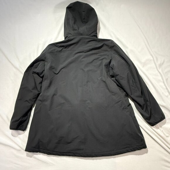 Duluth Trading Hooded Winter Jacket XL Black Heavy Fleece Lined - Picture 3 of 10